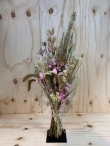 droogbloemenboeket roos begrafenis