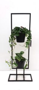 Zwarte, strakke plantenstaander